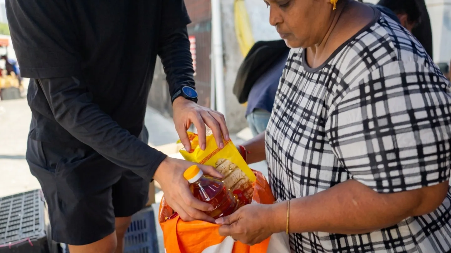 Groceries for 180 families